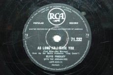 78P493 PRESLEY, ELVIS - AS LONG AS I HAVE YOU