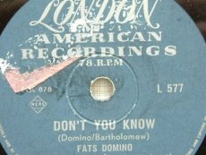 78D056 DOMINO, FATS - DON'T YOU KNOW